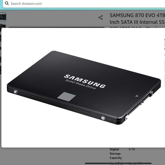 Samsung SSD 870 EVO SATA 2.5” 4TB Solid State Drive NIB - Picture 11 of 12